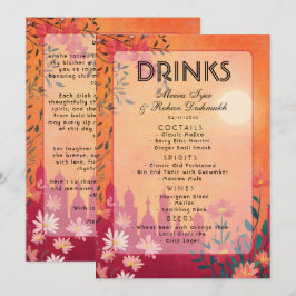 2-zijdig Sunset Serenade Wedding Menu
