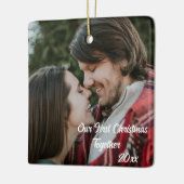  2-zijdige Elegant Scrolls 2 Foto Keramisch Ornament (Links)