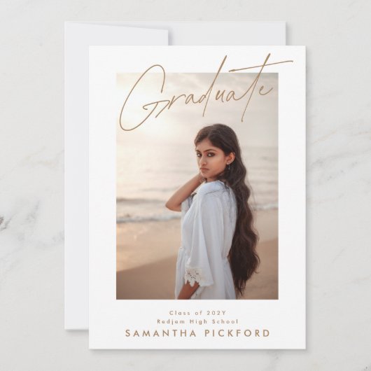 2-zijdige foto 2025 High School Afstuderen Aankondiging (Voorkant)