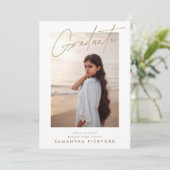 2-zijdige foto 2025 High School Afstuderen Aankondiging (Staand voorkant)