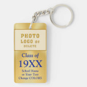 2 zijdige foto, gepersonaliseerde CLASS REUNION Gi Sleutelhanger (achterkant)
