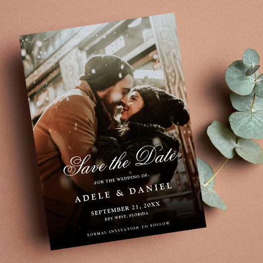 2-zijdige foto Save the Date Wedding Modern 