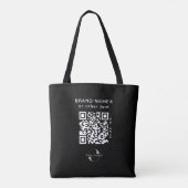 2-zijdige Logo- en QR-code voor Black Company Busi Draagtas (Achterkant)