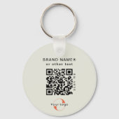 2-zijdige Logo- en QR-code voor Groene Bedrijven K Sleutelhanger (Achterkant)