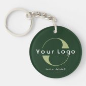 2-zijdige Logo en QR-code voor Groene Bedrijven Sleutelhanger (Voorkant)