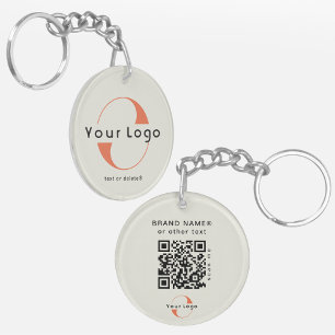 2-zijdige Logo en QR-code voor Groene Bedrijven Sleutelhanger