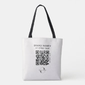2-zijdige Logo & QR-code, Off white Company Busine Draagtas (Achterkant)