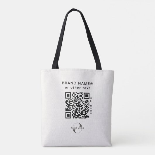 2-zijdige Logo & QR-code, Off white Company Busine Draagtas (Achterkant)