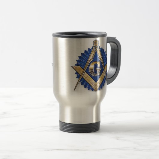 2-zijdige Masonic-Mok Reisbeker (Voorkant rechts)