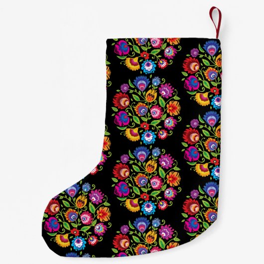 2-zijdige Poolse folklore-ronde samenstelling Kleine Kerstsok (Achterkant)