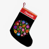 2-zijdige Poolse folklore-ronde samenstelling Kleine Kerstsok (Voorkant (Hangend))