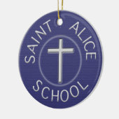 2-zijdige Saint Alice School Trad Patch Keramisch Ornament (Links)