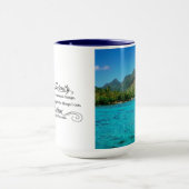 2-zijdige Serenity Prayer & Bora Bora Island Mok (Midden)