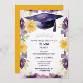 2 zijdige Waterverf Afstudeerfeestuitnodiging Kaart (Voorkant / Achterkant)