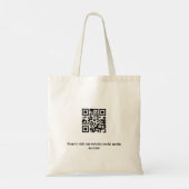 2-zijdige zakelijke logo QR-code Tote Bag (Achterkant)