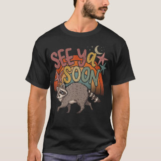 2 Zijkant Tot Ziens Wasbeer Grappige Wasbeer Ster T-shirt