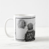 2 zwarte en witte foto's koffiemok (Links)