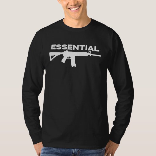 2A 2nd Amendment  Essential AR15  Pro Gun T-shirt (Voorkant)