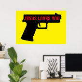 2A - JESUS VOUS AIME Poster (Bureau à domicile)