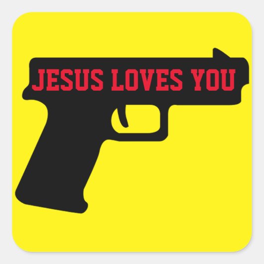2A - JEZUS HOUDT VAN JE Sticker (Voorkant)