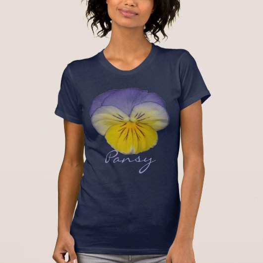2a Pansy Yellow Blue T-shirt (Voorkant)