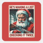 2A Santa Sticker | Second Amendment Christmas (Voorkant)