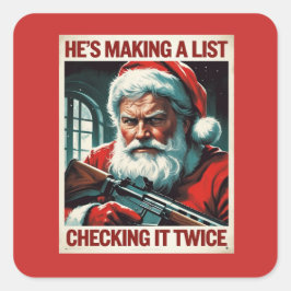 2A Santa Sticker | Second Amendment Christmas