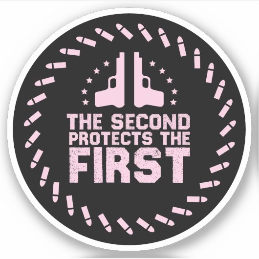 2A Tweede beschermt het eerste vrije Pistool van d Sticker (Voorkant)