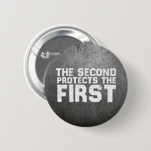 2A  Tweede beschermt het eerste Vrijheid van menin Ronde Button 5,7 Cm