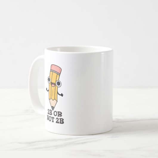 2B of niet 2B Grappige Shakespeare Pencil Pun Koffiemok (Voorkant links)