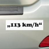 2CV 113 kmh Oldtimer Speedlimit Typografie Bumpersticker (Op auto)
