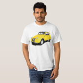 2CV (deux chevaux) geel T-shirt (Voorkant volledig)
