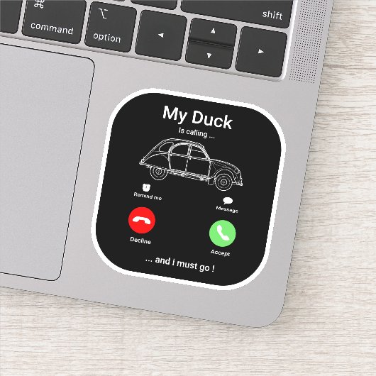 2CV Deux Chevaux Grappige Smartphone Sticker (Detail)