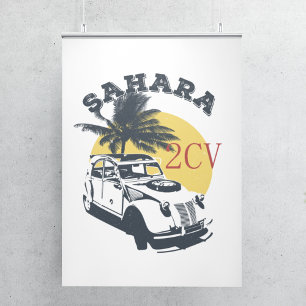 2cv Deux Chevaux Sahara Offroad Oldtimer Poster