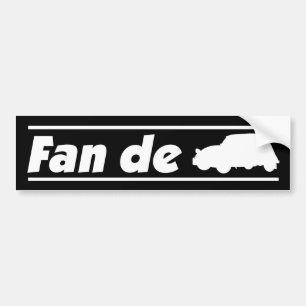 2CV Fan de Ente Deux Chevaux Silhouette Bumpersticker