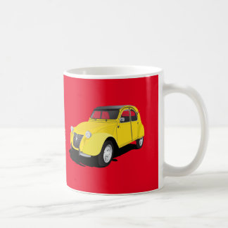 2CV geel - grijze mok