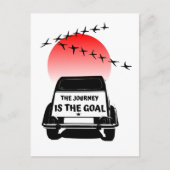 2CV Oldtimer Sunset - De reis is het doel Briefkaart (Voorkant)