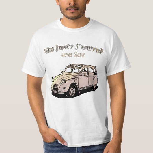 2cv plustard t-shirt (Voorkant)
