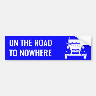 2CV 'WEG NAAR NIETS'-BUMPERSTICKER BUMPERSTICKER