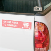 2CV 'WEG NAAR NIETS'-BUMPERSTICKER BUMPERSTICKER (Op Truck)