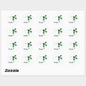 2D Absinthe Green Fairy Sketch Ronde Sticker (Vel)