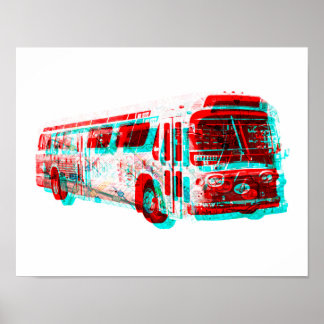 2D AC Transit Bus Old School Poster