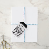 2D Birthday Party Comic Style Hartelijk dank Cadeaulabel (Met Touw)