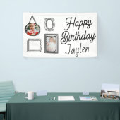 2D Birthday Party Comic Style Spandoek (Beurs)