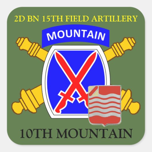 2D BN 15E ARTILLERIE DE CHAMP 10E STICKERS DE MONT (Devant)