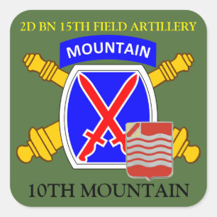 2D BN 15E FIELD ARTILLERY 10th MOUNTAIN STICKERS