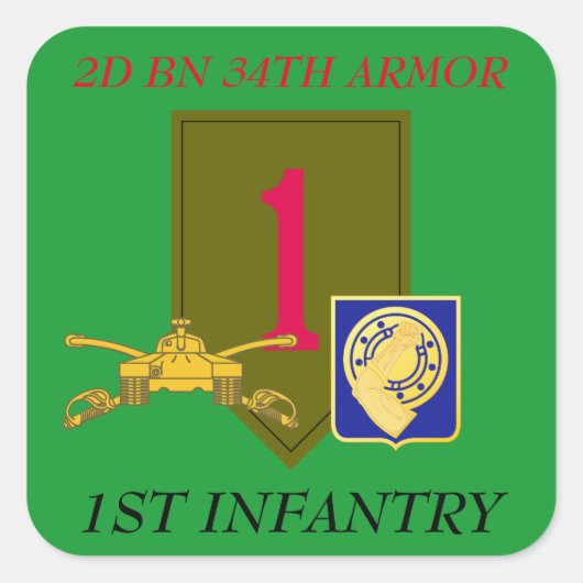 2D BN 34TH ARMOR 1ST STICKERS D'INFANTERIE (Devant)