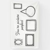 2D Comic Style Photo Booth Achtergrond Spandoek (Verticaal)