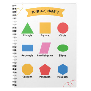 2D Shape Namen School Onderwijs Leren Notitieboek