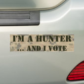 2de amendement Hunter en Voter Bumpersticker (Op auto)